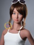 TPE Sex dolls 138cm A31Realistic Vagina Love Doll flat Breast